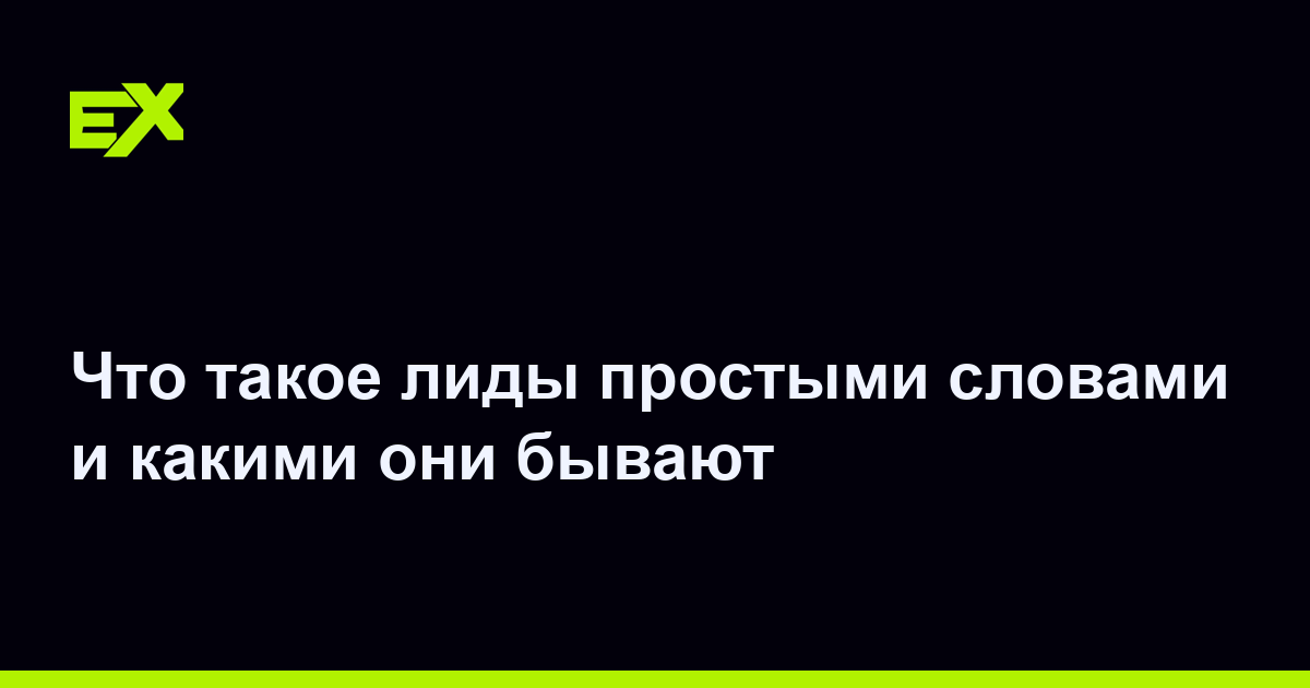 Что такое лиды простыми словами и какими они бывают